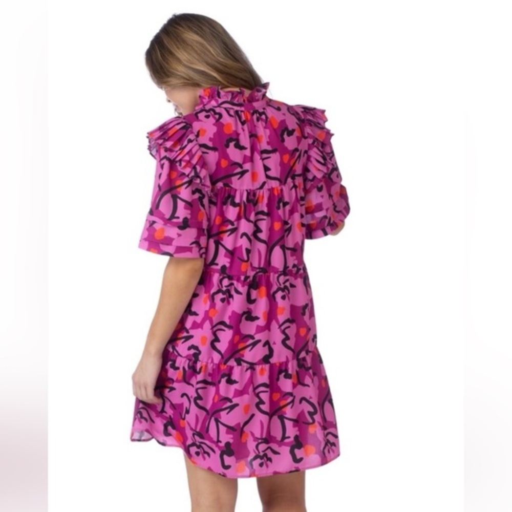 Crosby by Mollie Burch Pink Maisie Dress in Expressive Floral Size Large - Picture 2 of 11